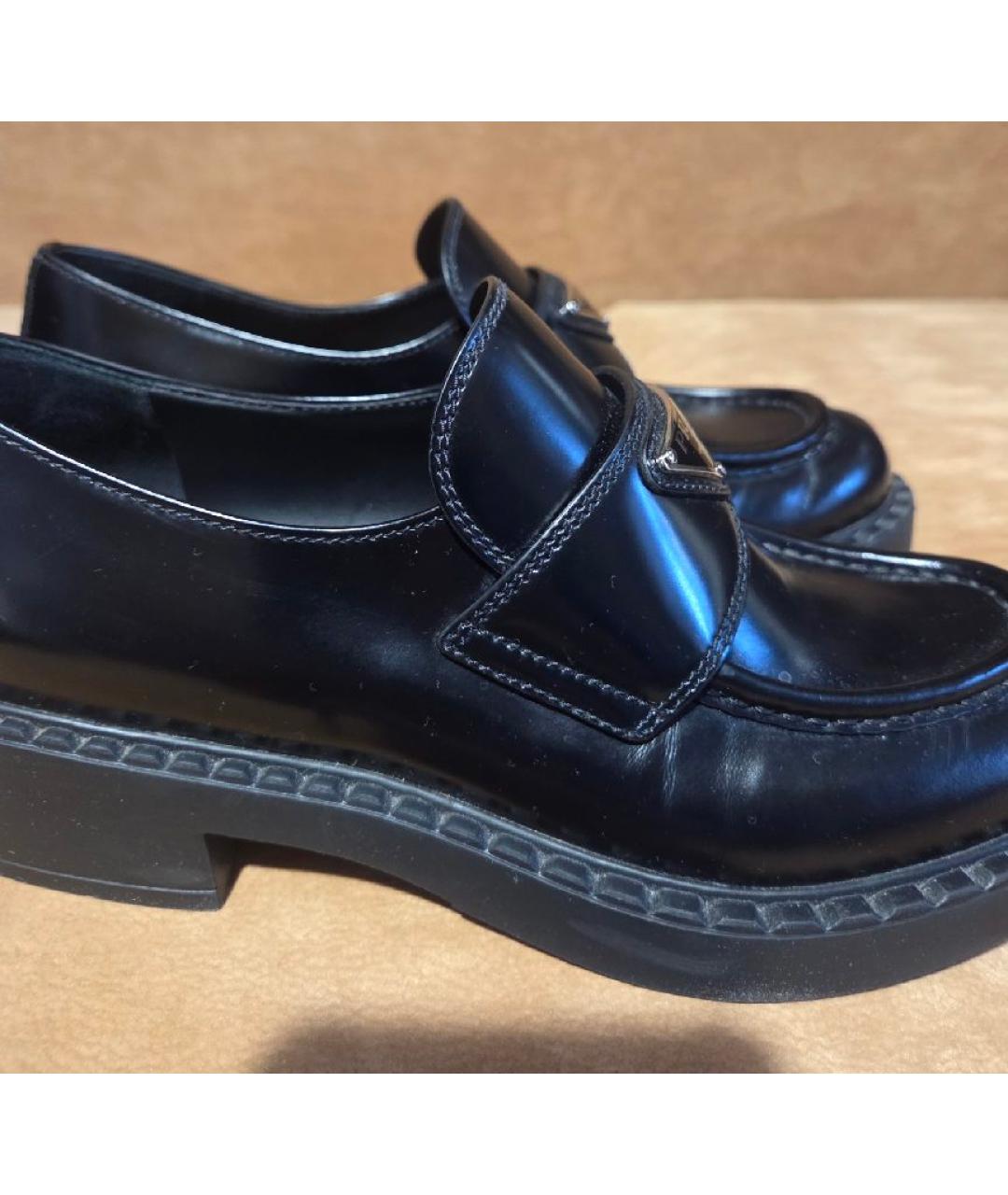 PRADA Черные кожаные лоферы, фото 7