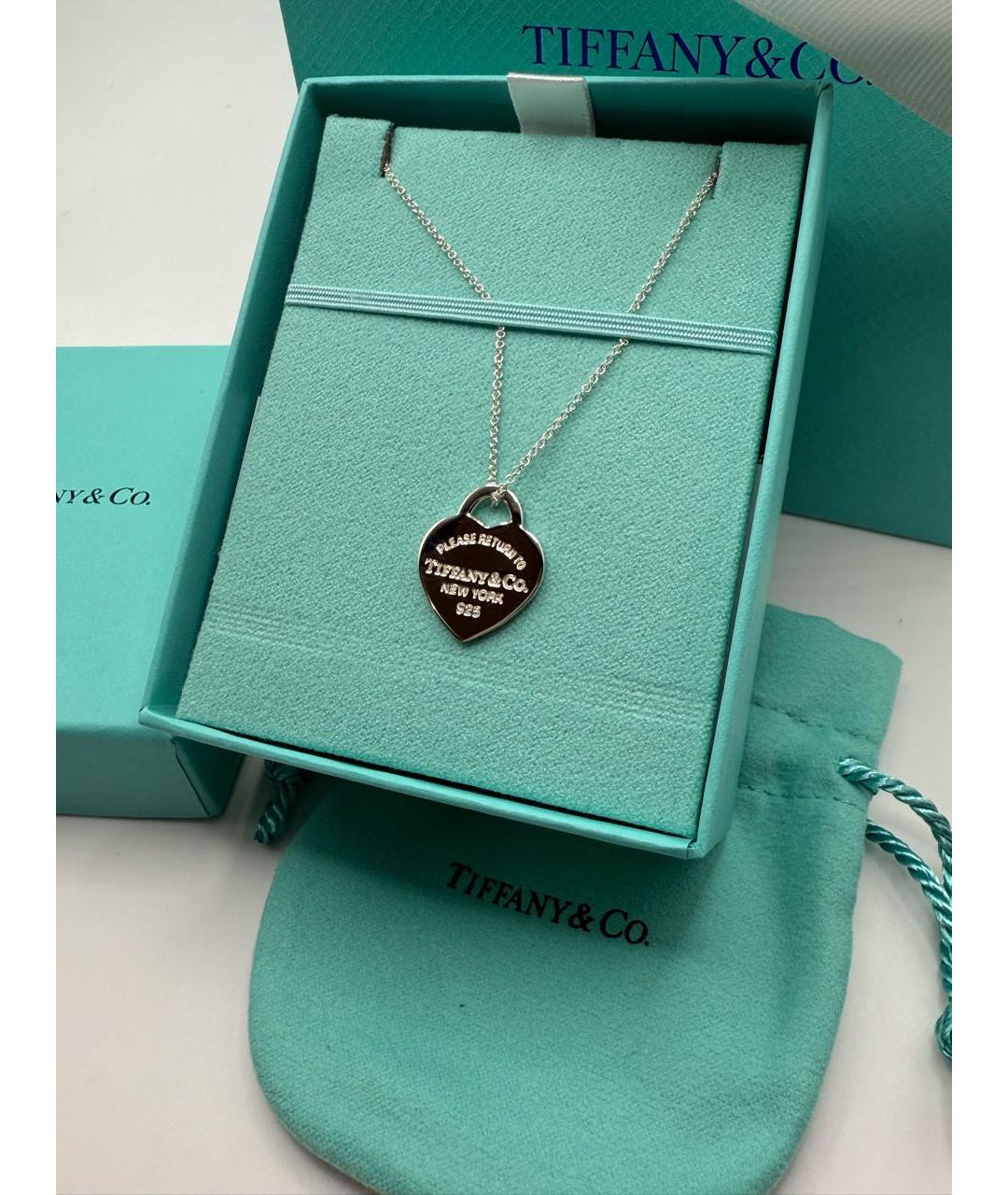 TIFFANY&CO Бирюзовая серебряная подвеска, фото 3