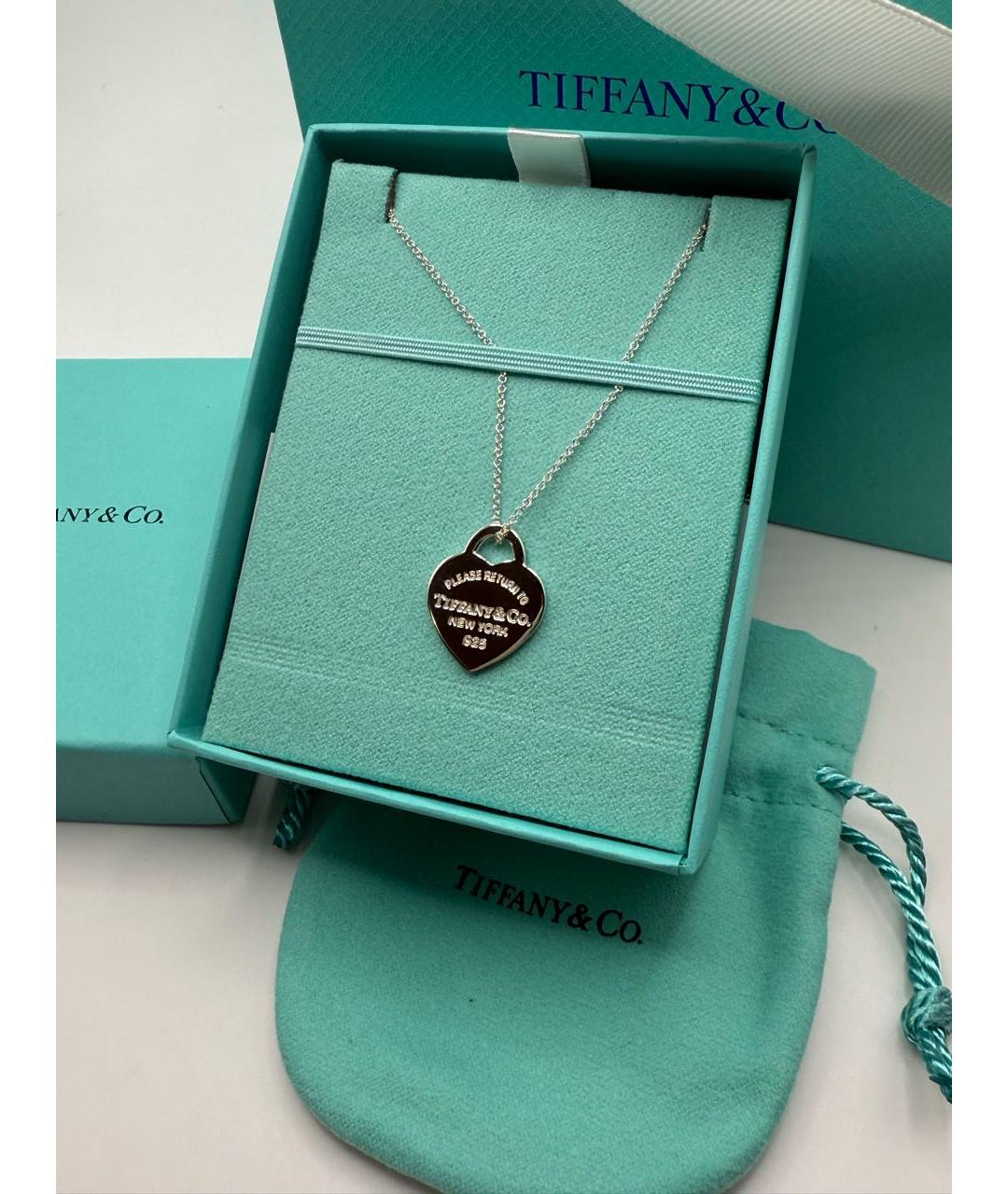 TIFFANY&CO Бирюзовая серебряная подвеска, фото 2