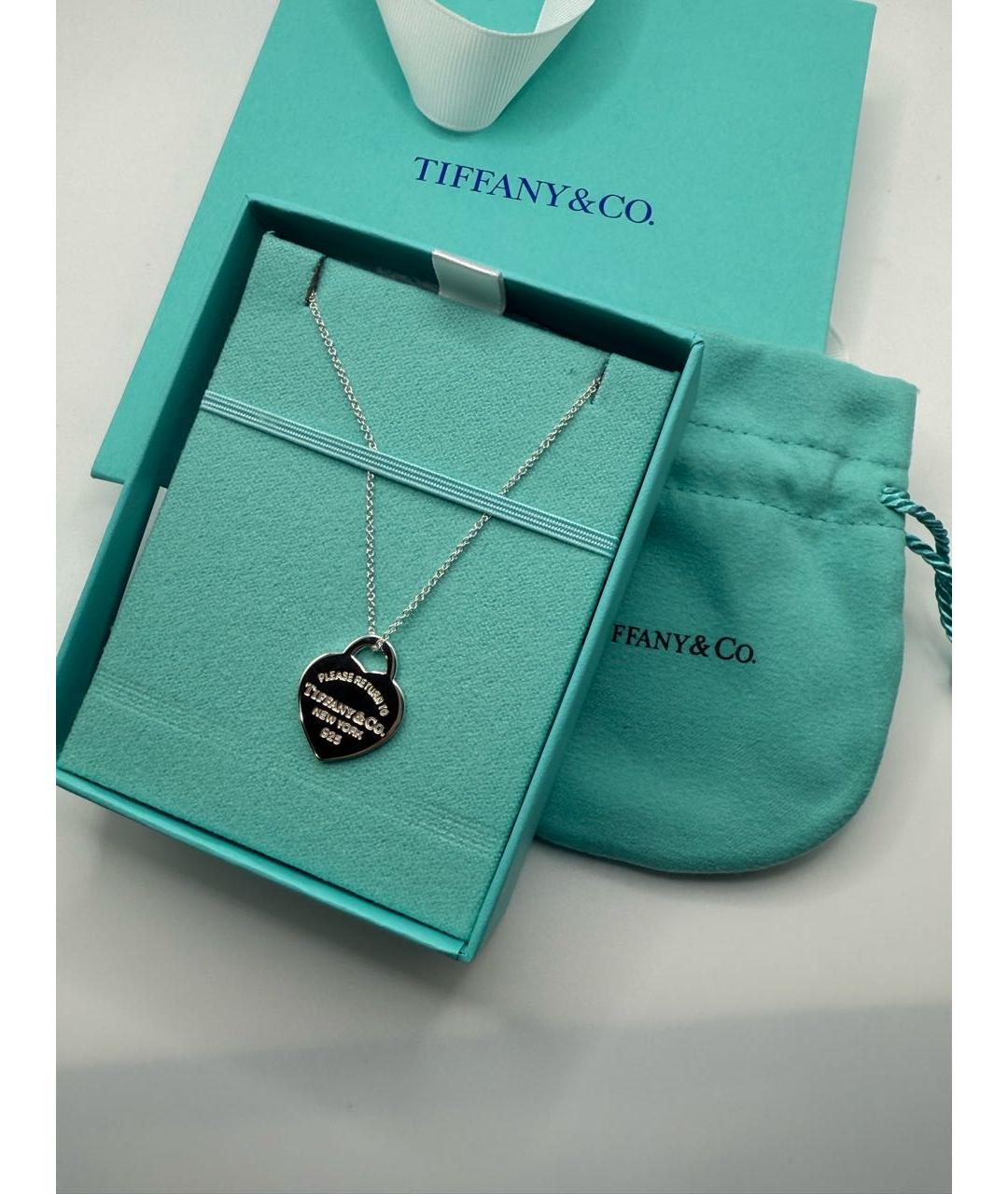 TIFFANY&CO Бирюзовая серебряная подвеска, фото 6