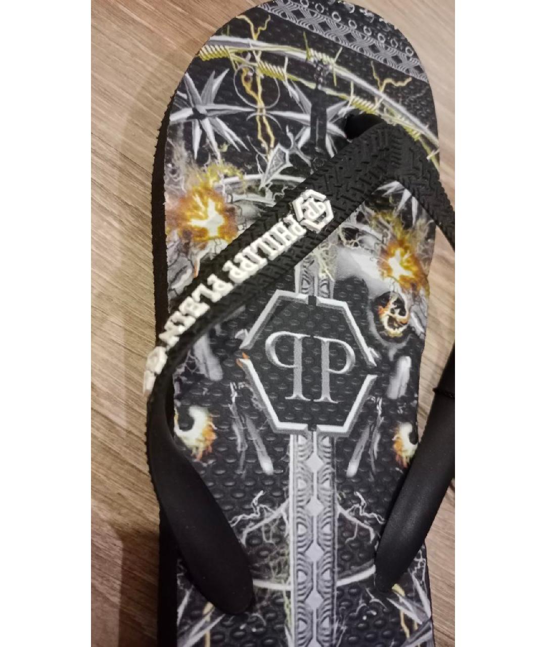 PHILIPP PLEIN Мульти неопреновые шлепанцы, фото 5