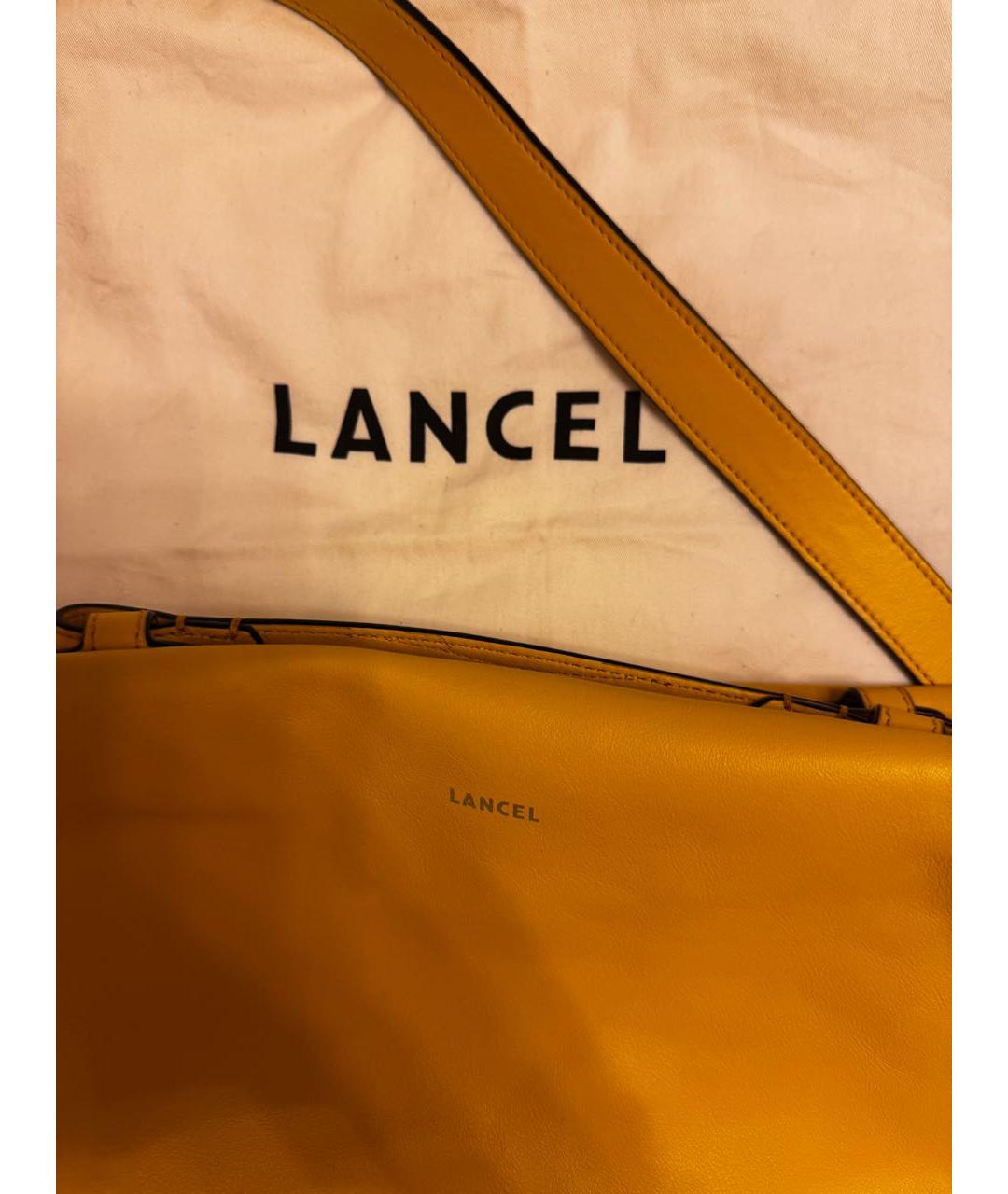 LANCEL Горчичная сумка тоут из искусственной кожи, фото 6