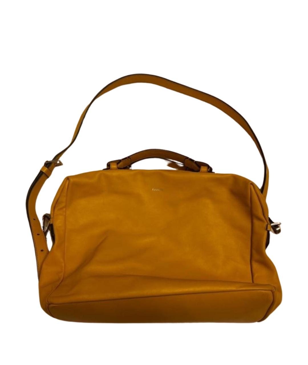 LANCEL Горчичная сумка тоут из искусственной кожи, фото 1