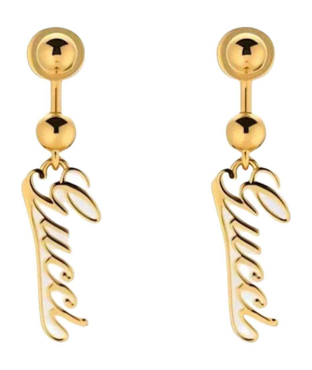 GUCCI Золотые латунные серьги, фото 1