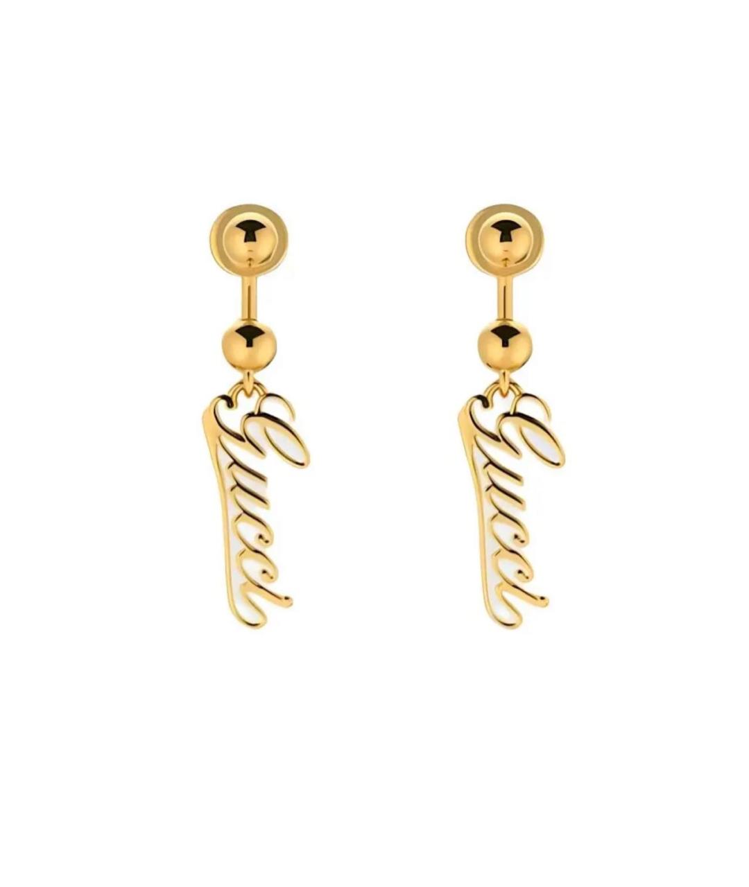 GUCCI Золотые латунные серьги, фото 6