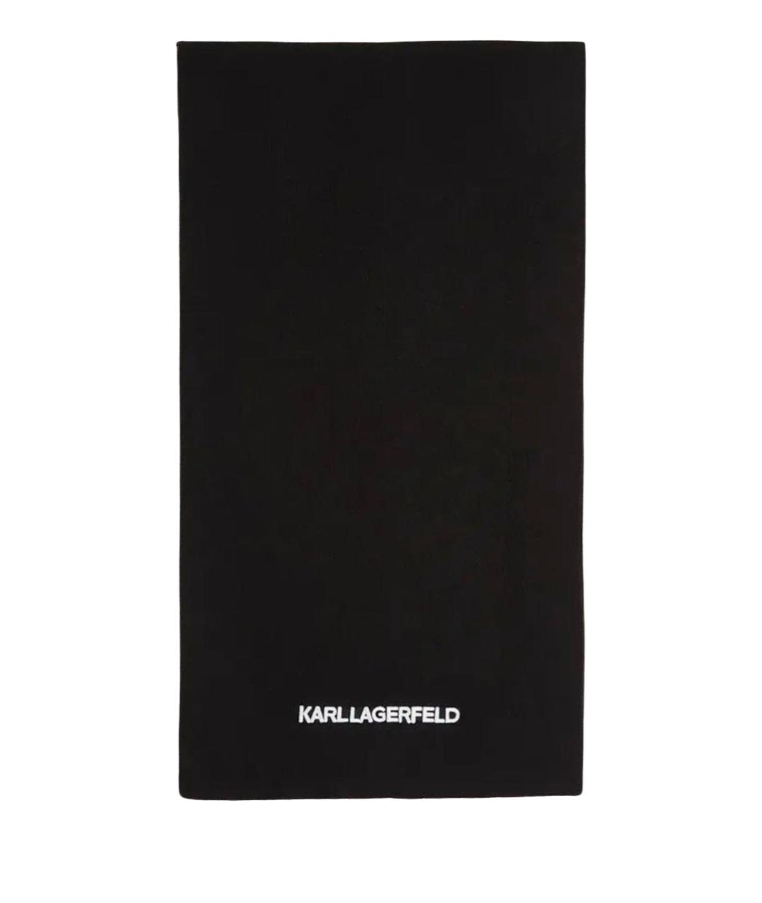 KARL LAGERFELD Черный шерстяной шарф, фото 1
