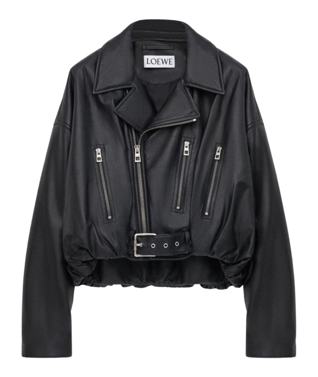 LOEWE Черная кожаная куртка, фото 1