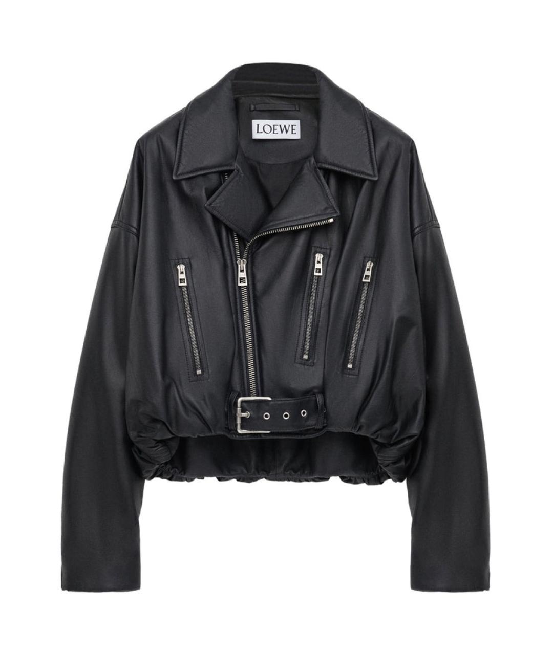 LOEWE Черная кожаная куртка, фото 4