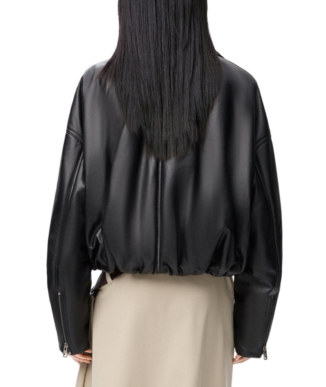 LOEWE Черная кожаная куртка, фото 3