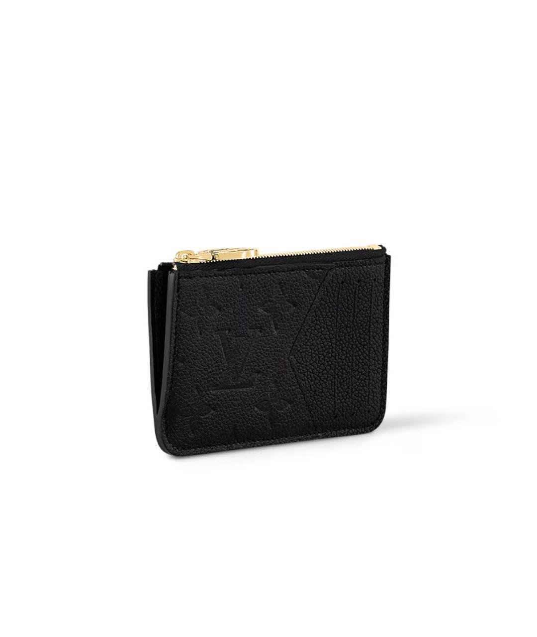 LOUIS VUITTON Черный кожаный кардхолдер, фото 3