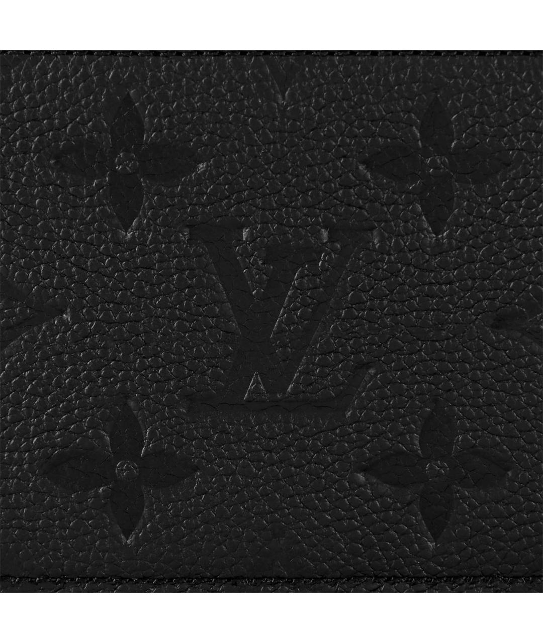 LOUIS VUITTON Черный кожаный кардхолдер, фото 4