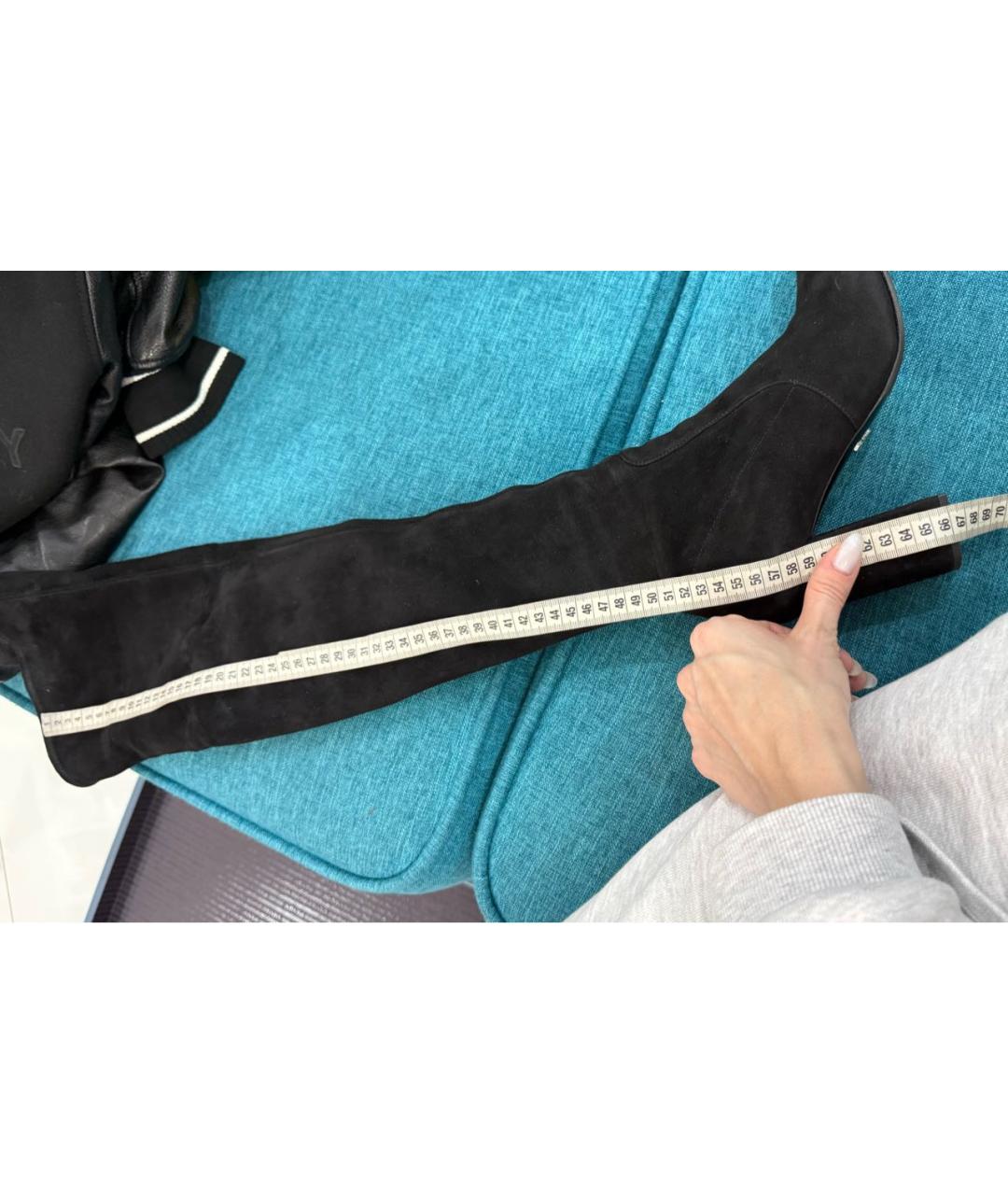 PRADA Черные замшевые ботфорты, фото 6