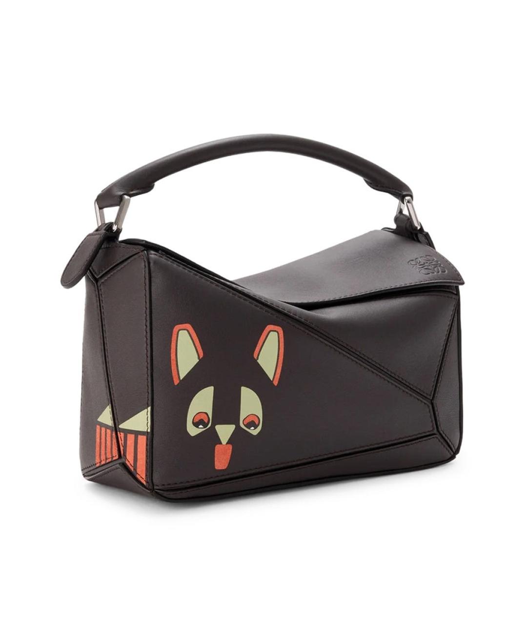 LOEWE Коричневая кожаная сумка через плечо, фото 3