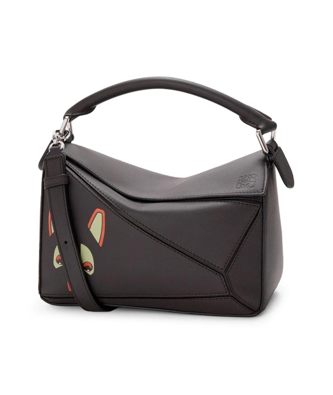 LOEWE Коричневая кожаная сумка через плечо, фото 5