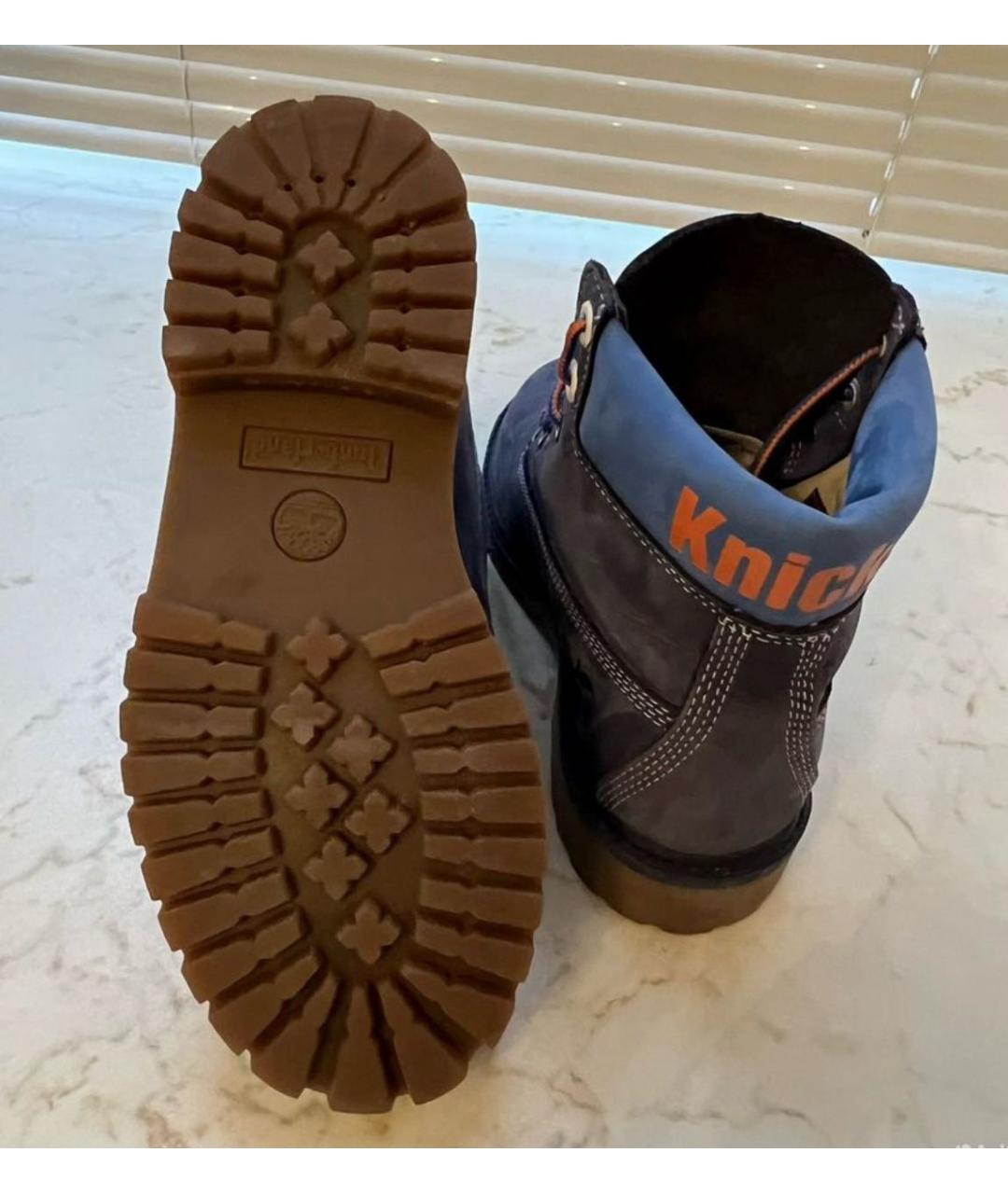 TIMBERLAND KIDS Синие нубуковые ботинки, фото 5