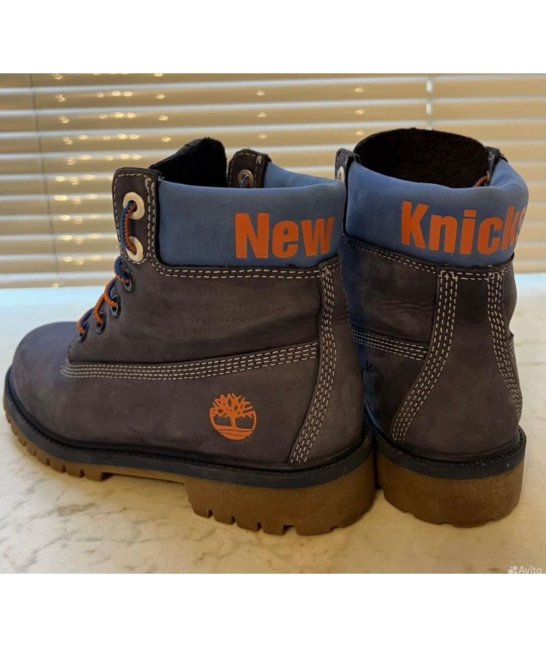 TIMBERLAND KIDS Синие нубуковые ботинки, фото 4