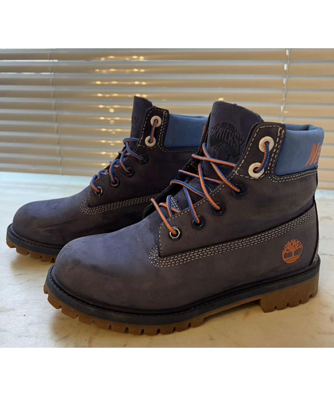 TIMBERLAND KIDS Синие нубуковые ботинки, фото 9