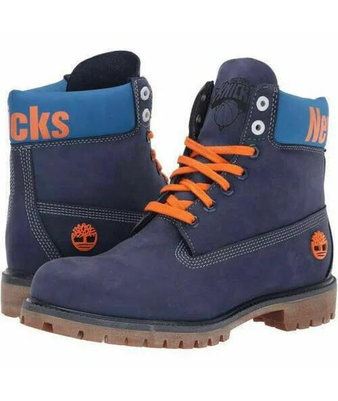 TIMBERLAND KIDS Синие нубуковые ботинки, фото 2