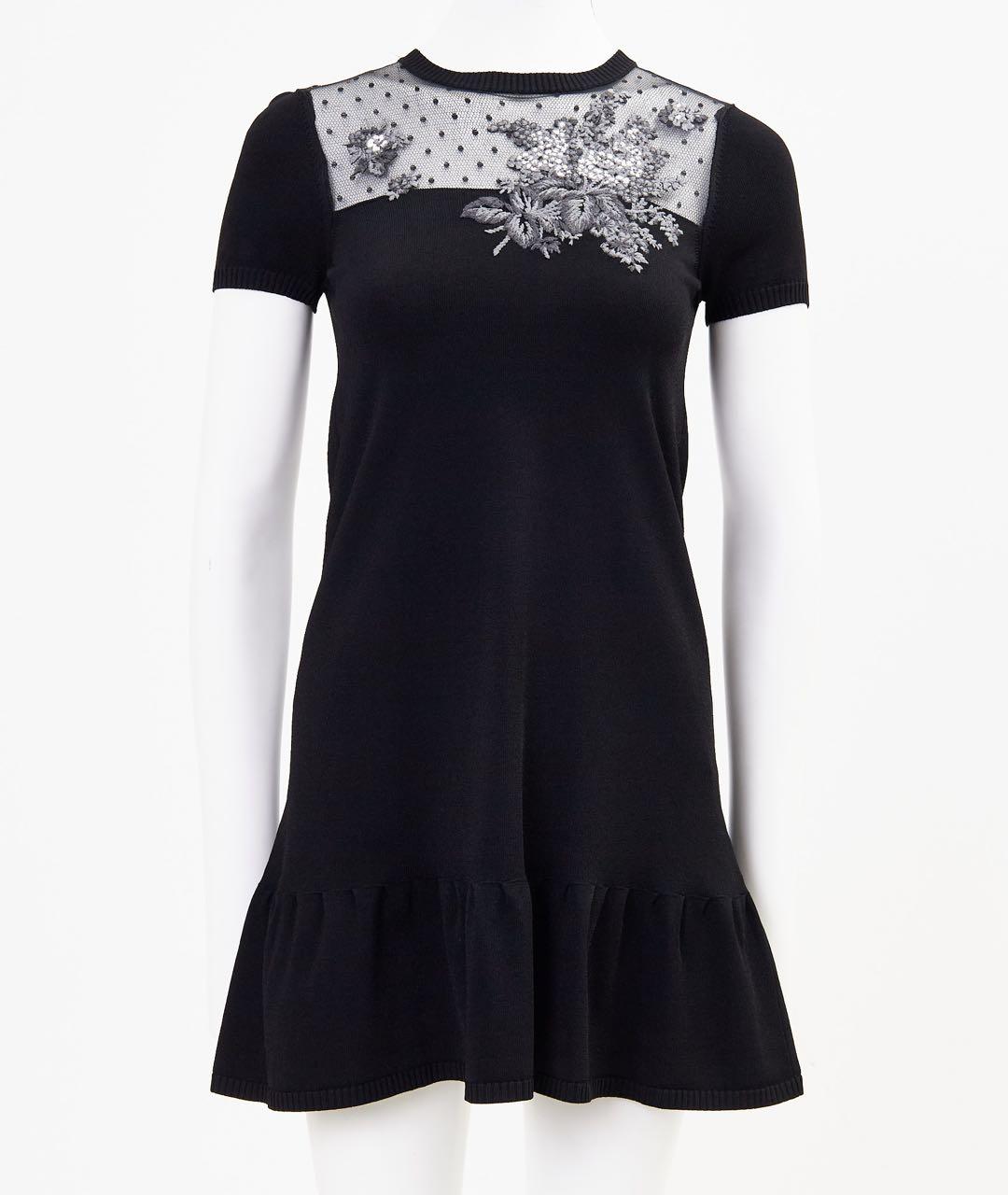 VALENTINO Черное вискозное вечернее платье, фото 4