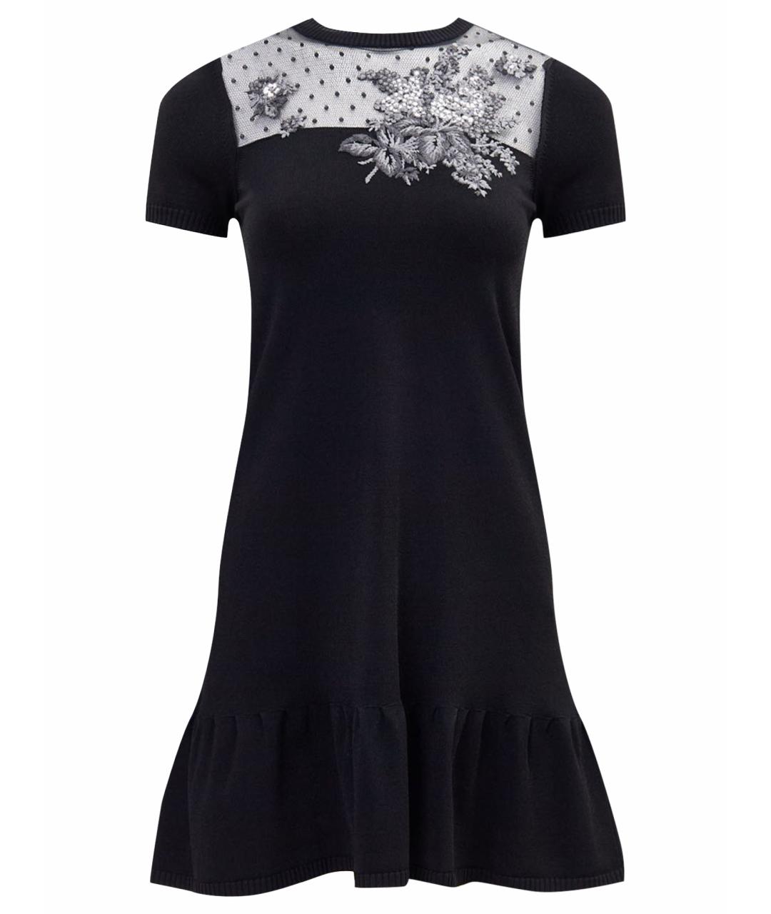 VALENTINO Черное вискозное вечернее платье, фото 1