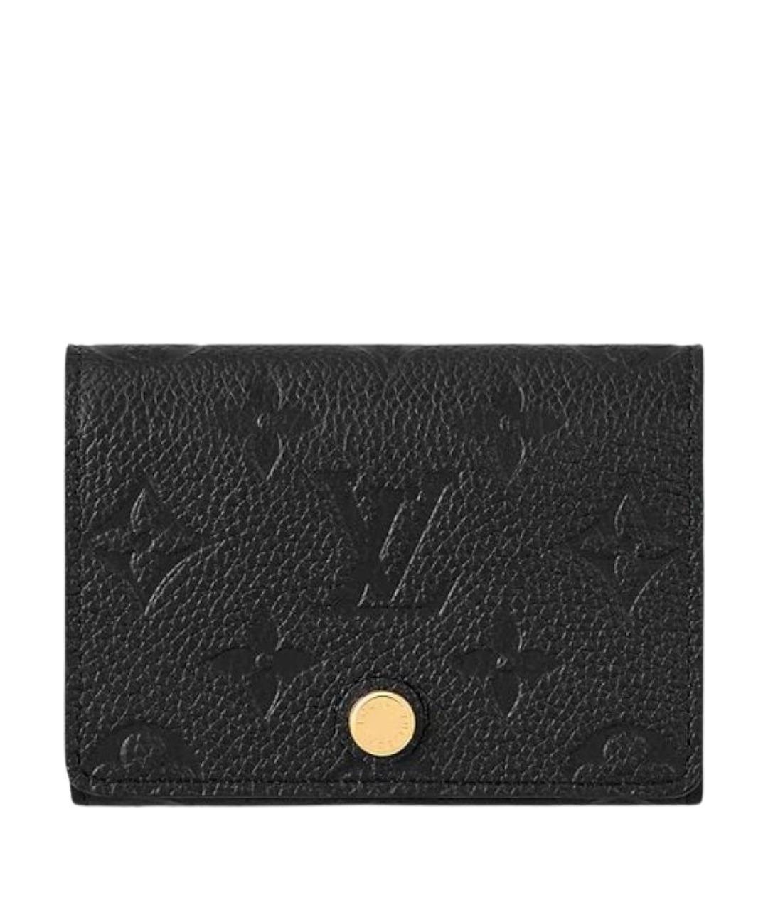 LOUIS VUITTON Черный кожаный кардхолдер, фото 1