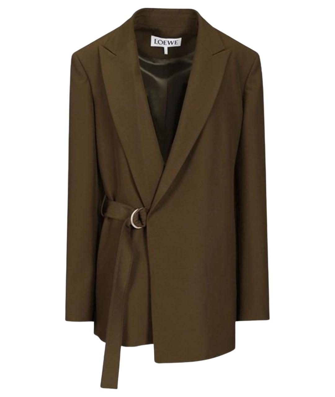 LOEWE Хаки хлопковый жакет/пиджак, фото 1