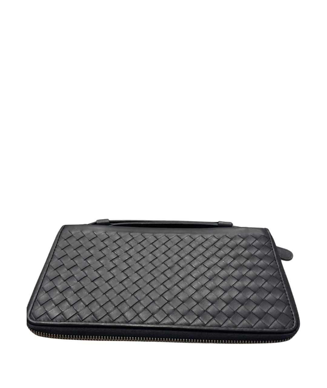 BOTTEGA VENETA Синий кожаный кошелек, фото 1