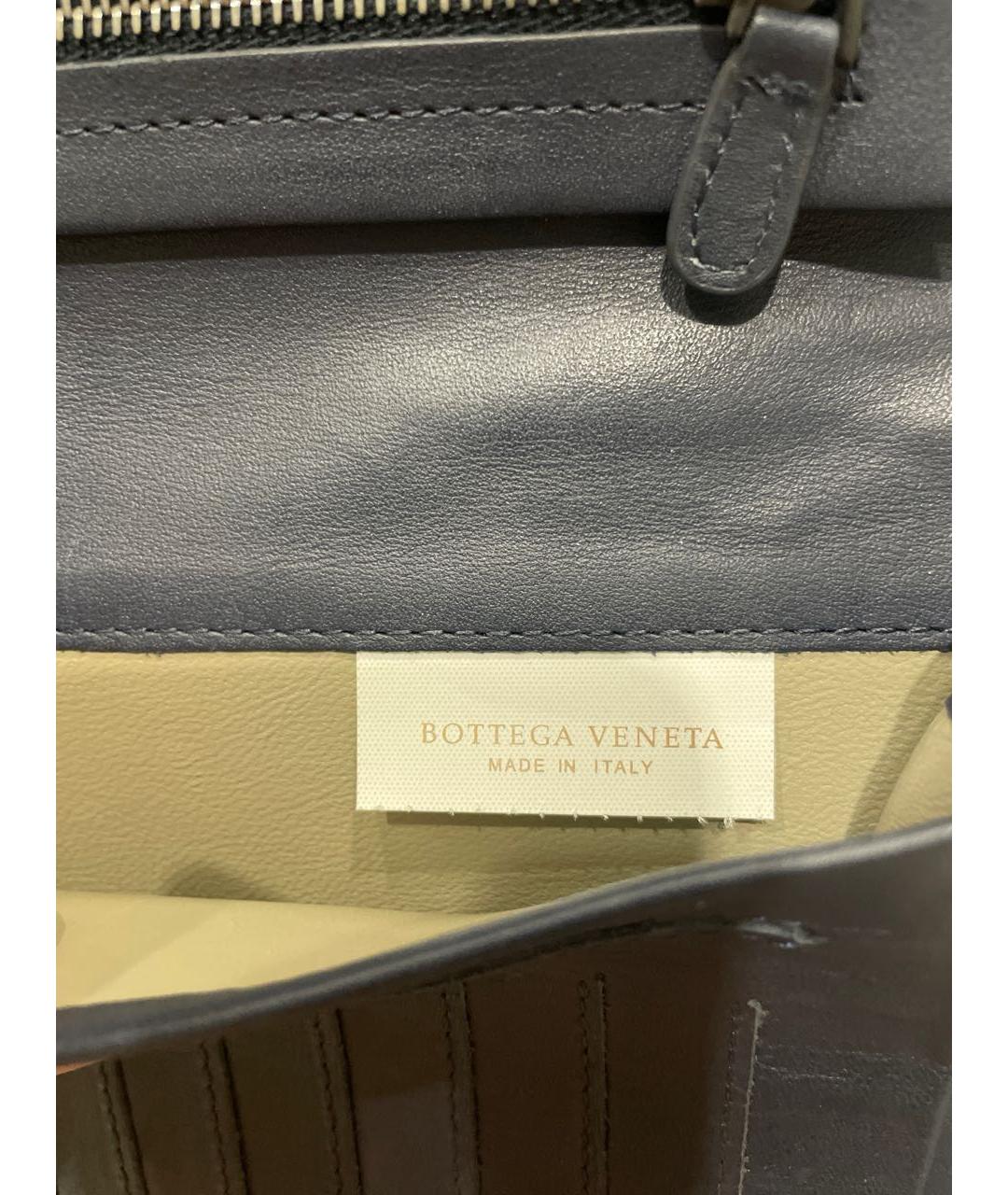 BOTTEGA VENETA Синий кожаный кошелек, фото 5
