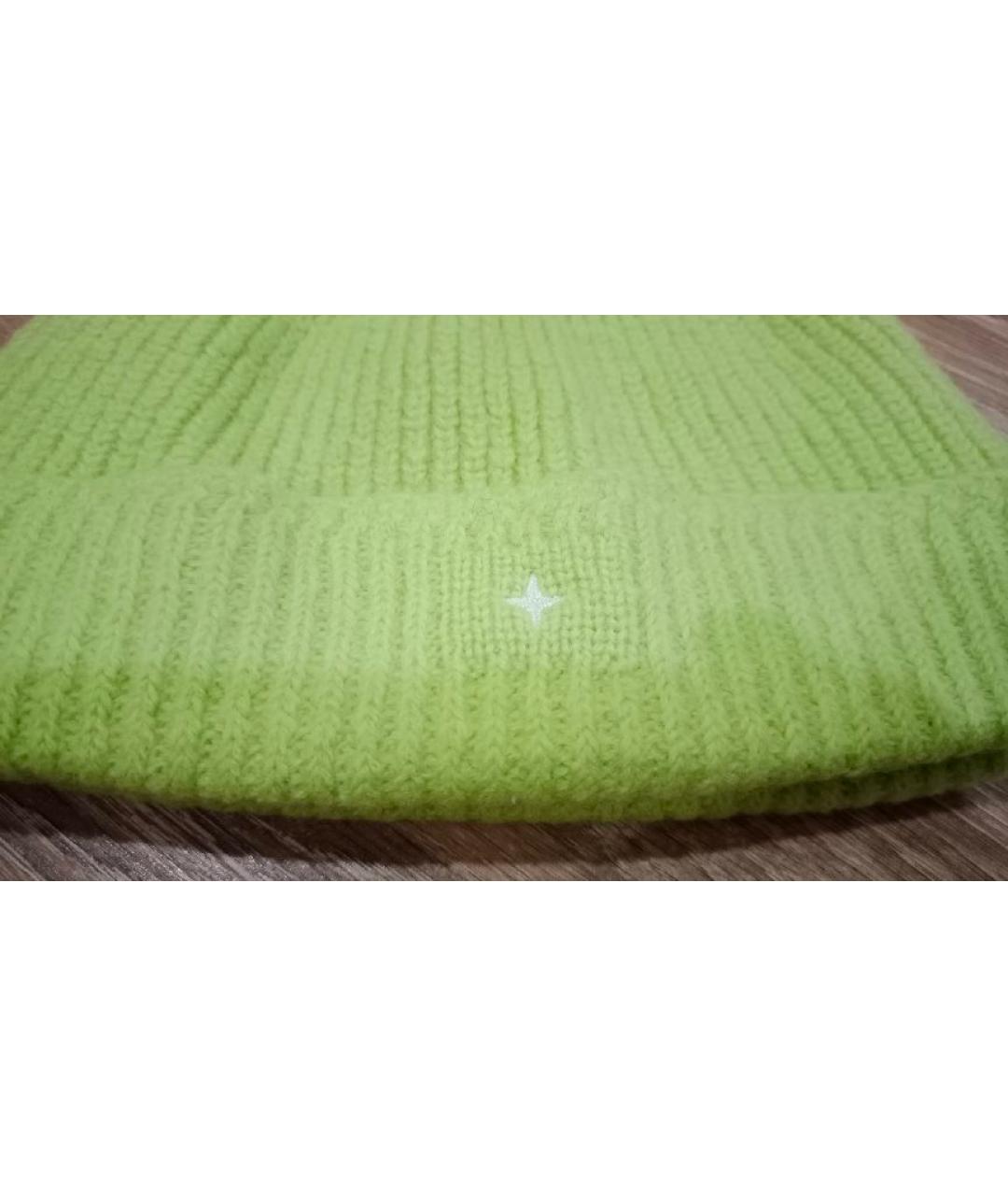 STONE ISLAND Салатовая шерстяная шапка, фото 4