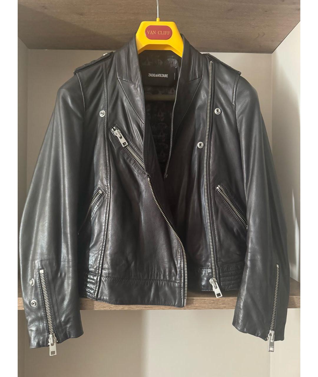 ZADIG & VOLTAIRE Черная кожаная куртка, фото 3