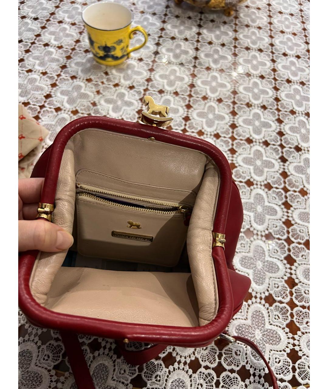 ULYANA SERGEENKO Красный кожаный рюкзак, фото 4