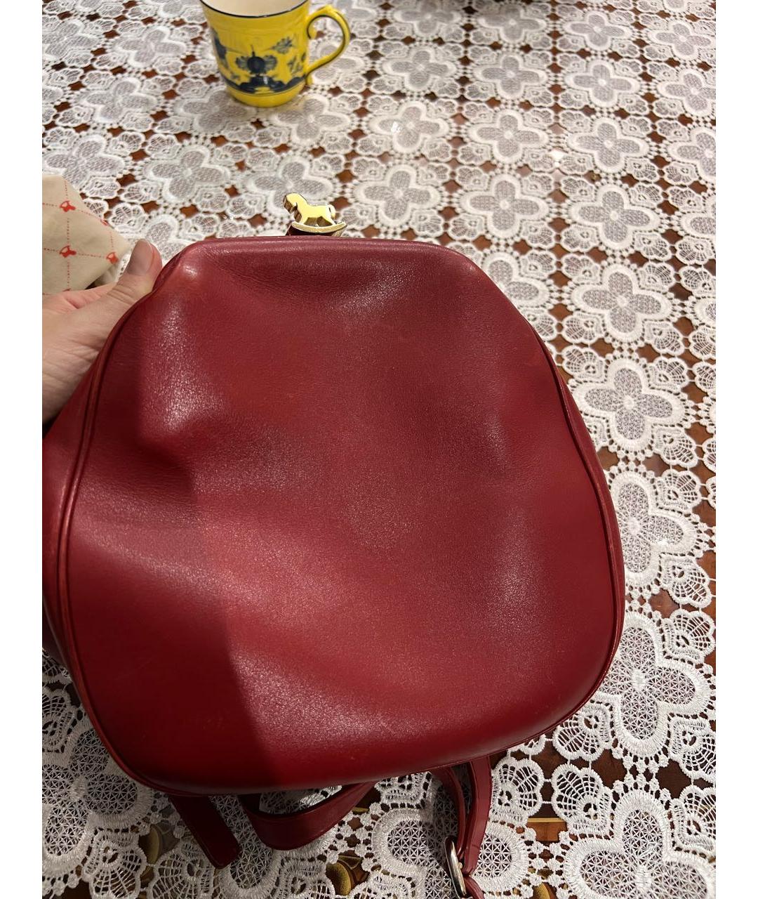 ULYANA SERGEENKO Красный кожаный рюкзак, фото 2