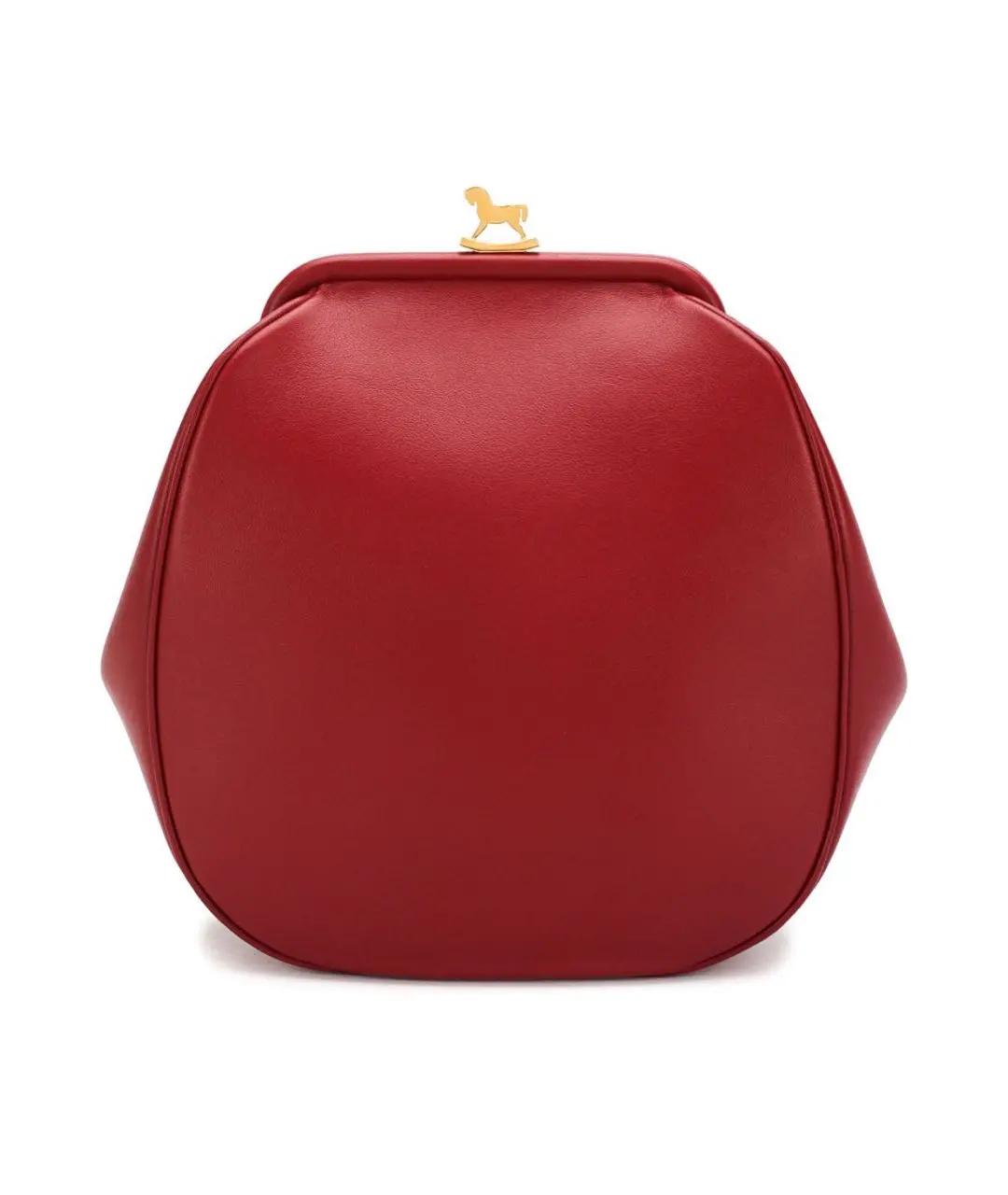 ULYANA SERGEENKO Красный кожаный рюкзак, фото 1