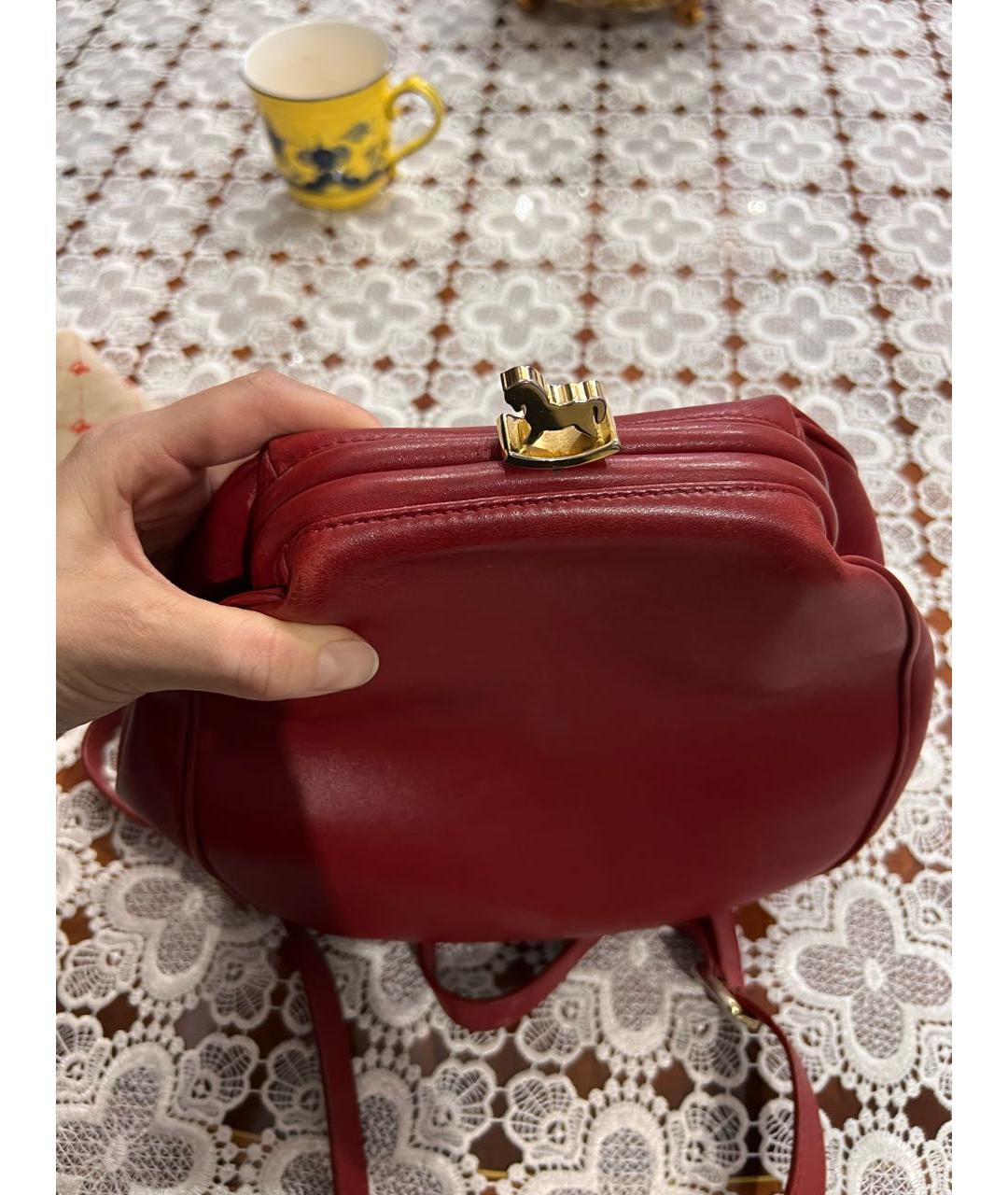 ULYANA SERGEENKO Красный кожаный рюкзак, фото 3