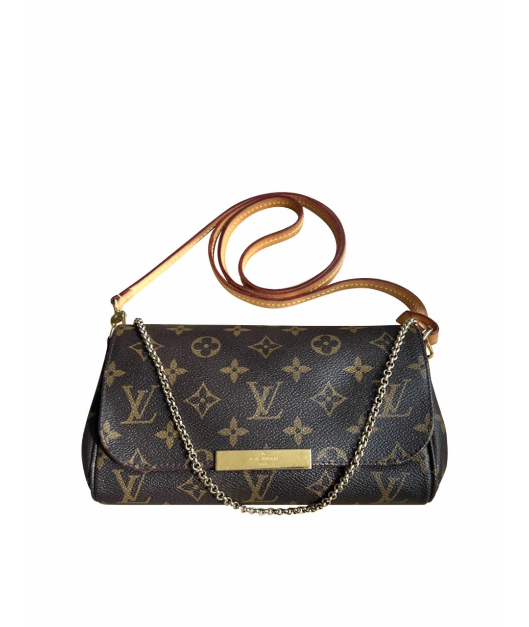 LOUIS VUITTON Коричневая сумка с короткими ручками, фото 1