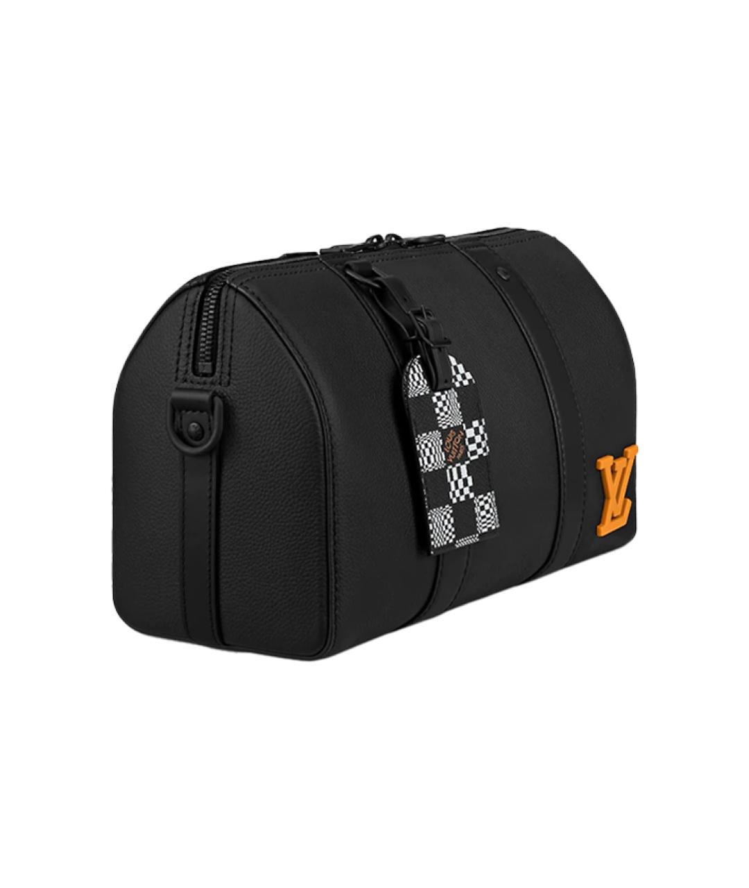 LOUIS VUITTON Черная кожаная сумка на плечо, фото 2