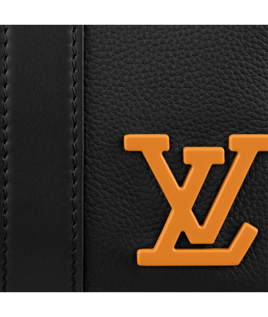 LOUIS VUITTON Черная кожаная сумка на плечо, фото 5