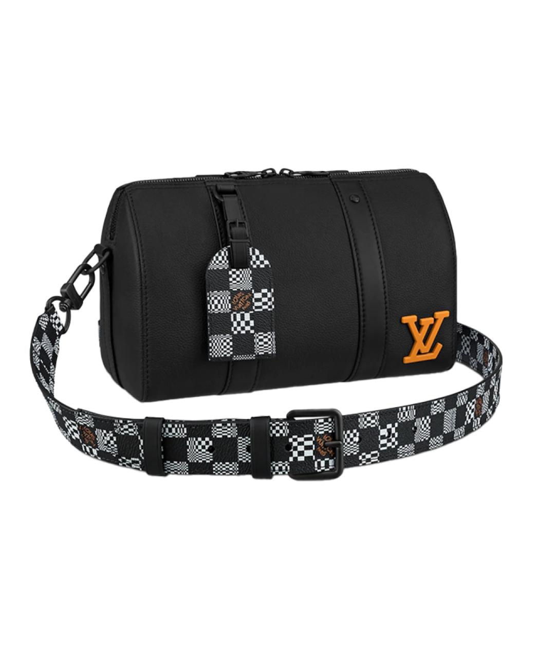 LOUIS VUITTON Черная кожаная сумка на плечо, фото 1