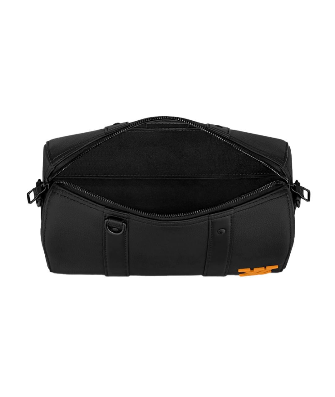 LOUIS VUITTON Черная кожаная сумка на плечо, фото 4