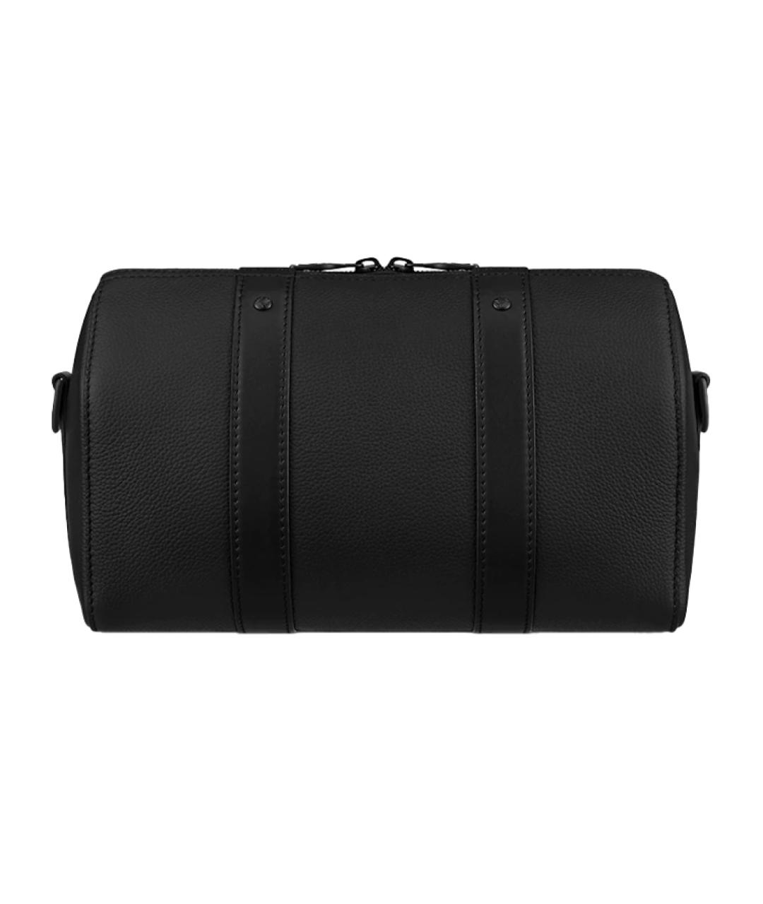 LOUIS VUITTON Черная кожаная сумка на плечо, фото 3