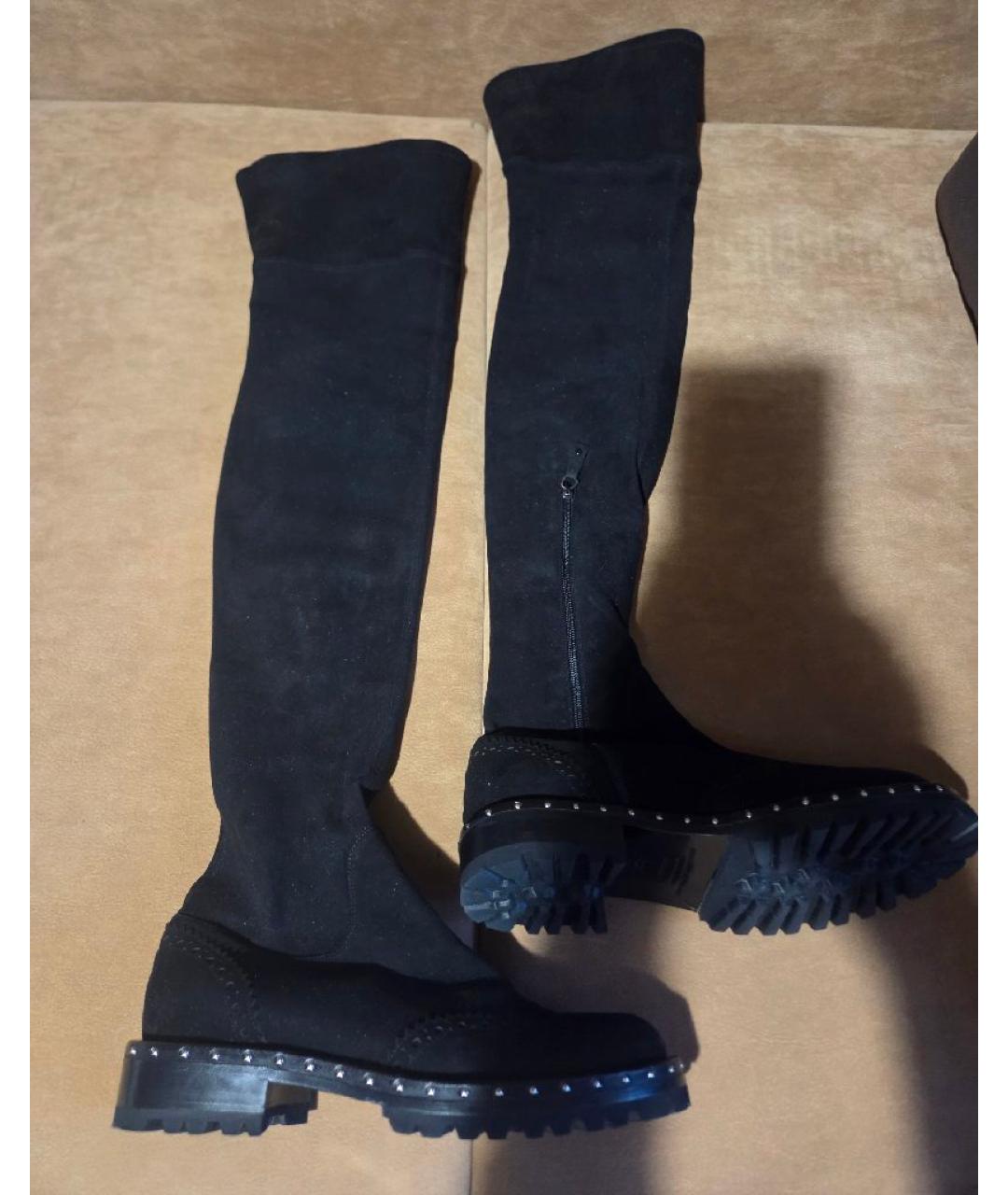 ERMANNO SCERVINO Черные замшевые мокасины, фото 5