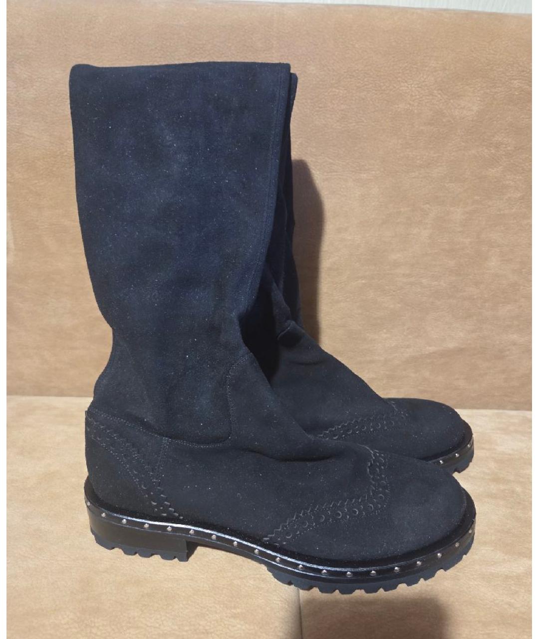 ERMANNO SCERVINO Черные замшевые мокасины, фото 2