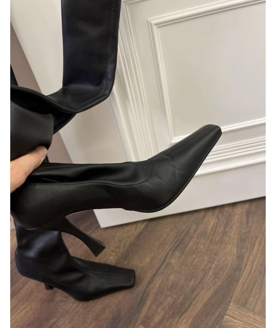 PROENZA SCHOULER Черные кожаные ботфорты, фото 3