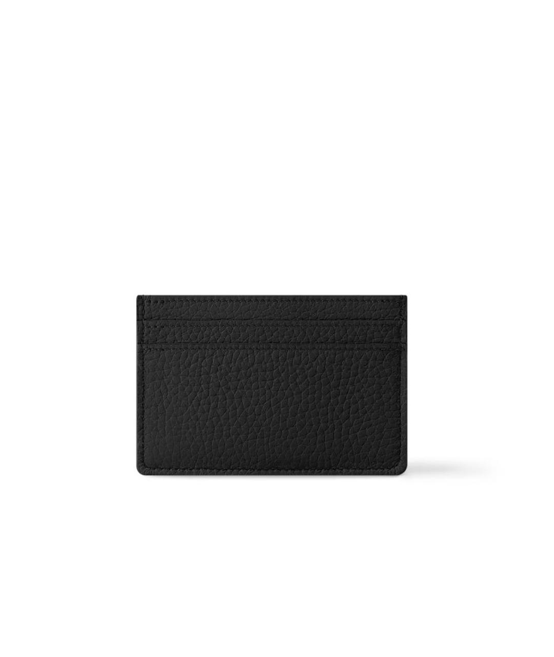 LOUIS VUITTON Черный кожаный кардхолдер, фото 3