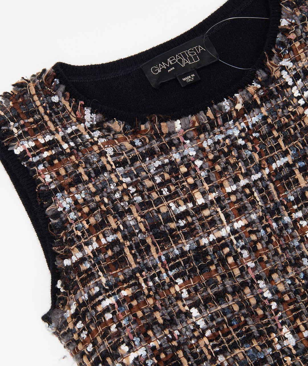 GIAMBATTISTA VALLI Черная кашемировая жилетка, фото 3