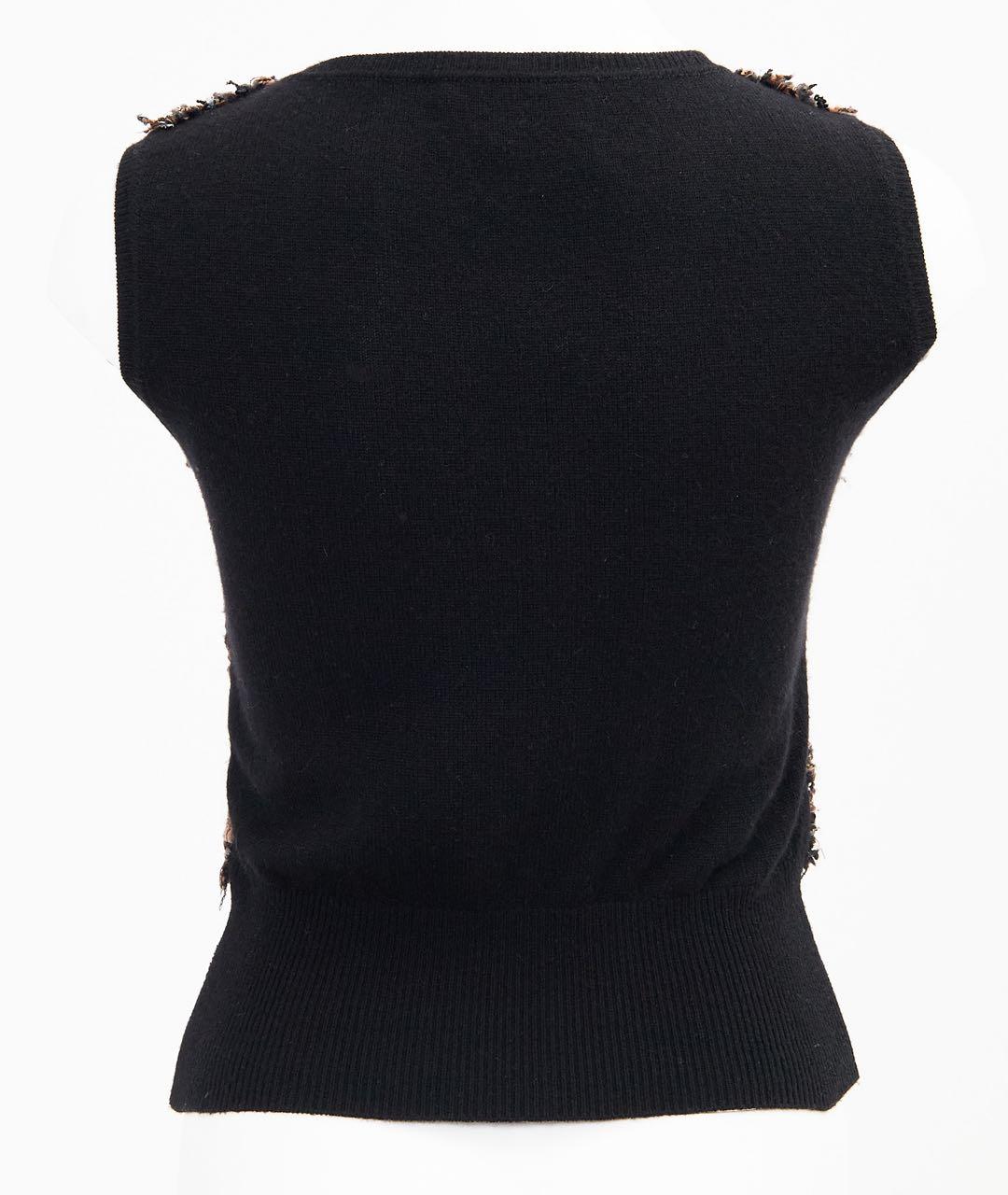 GIAMBATTISTA VALLI Черная кашемировая жилетка, фото 2