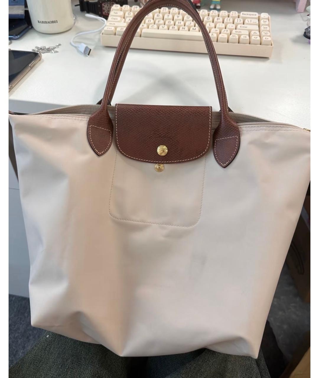 LONGCHAMP Бежевая сумка тоут, фото 3