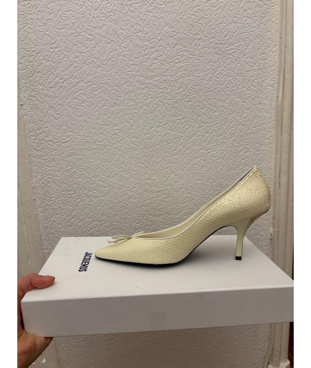 JACQUEMUS Белые кожаные туфли, фото 5