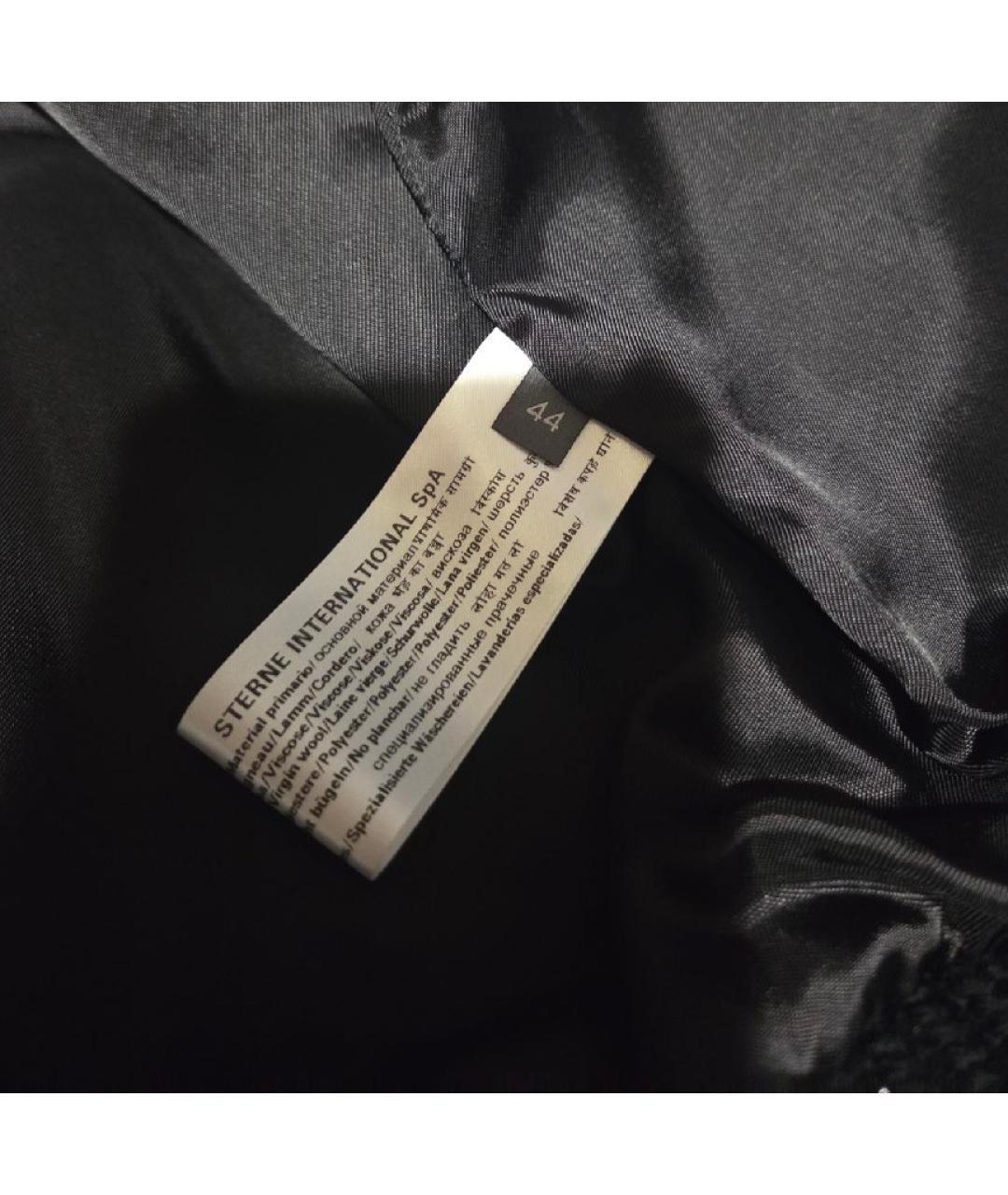 LORENA ANTONIAZZI Черная кожаная куртка, фото 4