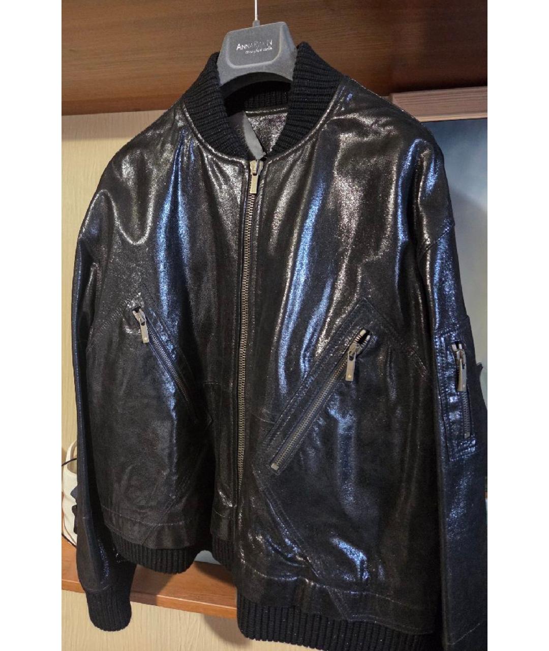 LORENA ANTONIAZZI Черная кожаная куртка, фото 8